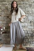 Jo Jo Quirky Hopsack Crop Pant Mocha 